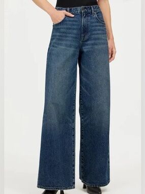 Madewell Super Wide Leg Jeans Dark Wash Size 30P